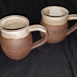 Dark Brown with White Mugs