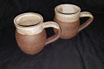 Dark Brown with White Mugs